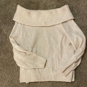 Beige off the shoulder sweater from H&M